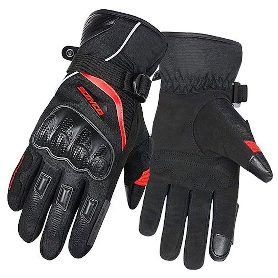 Scoyco MC83 Kışlık Korumalı Motosiklet Eldiveni Siyah/Kırmızı