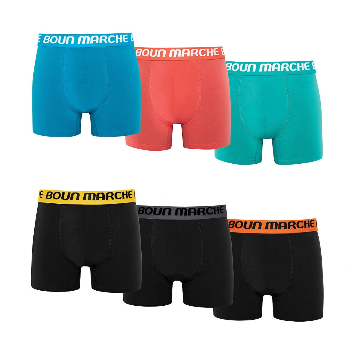 Erkek Boxer Likralı 6'lı Kutu ROBİN BM-CLS