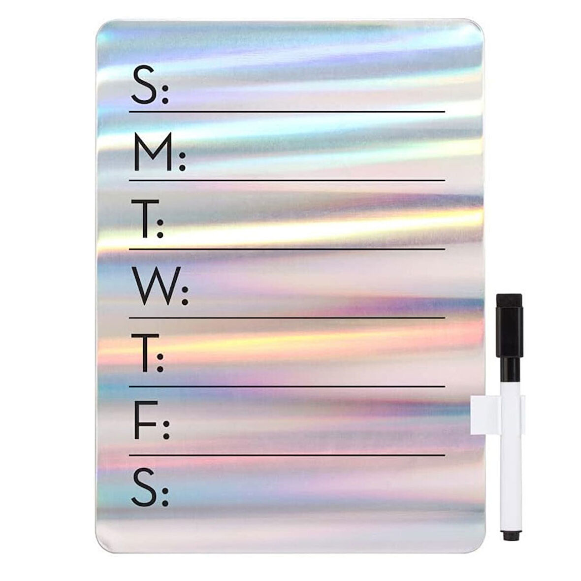 Kikkerland Iridescent Magnetli Haftalık Yaz Sil Planlayıcı