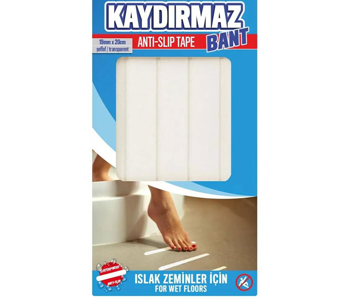 Banyo Küvet Kaydırmazlık Bandı 19mmx20cm 10'lu