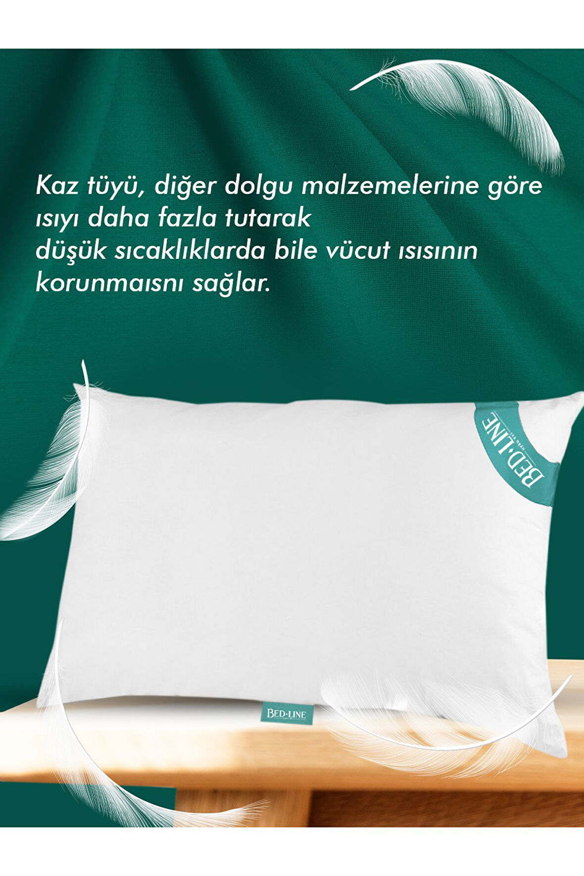 Bedline Kaz Tüyü Piuma Yastık 50x70 cm