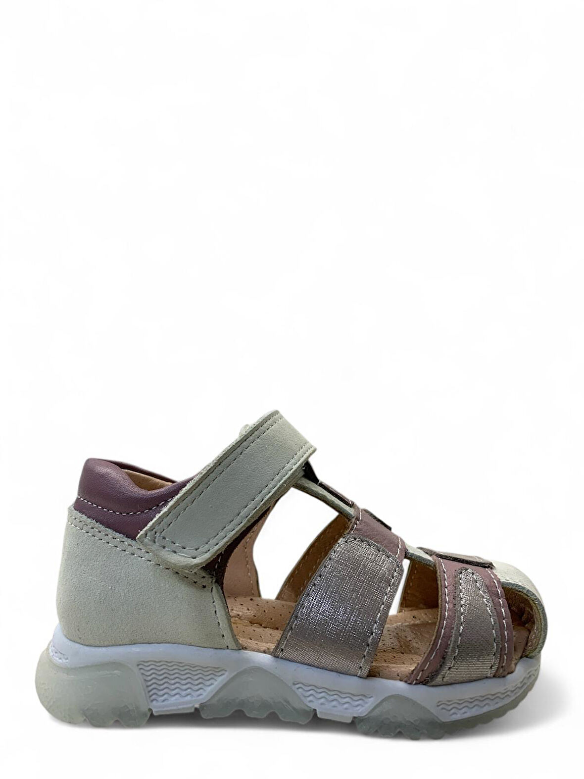 516 Bebek Deri Korseli Sandalet