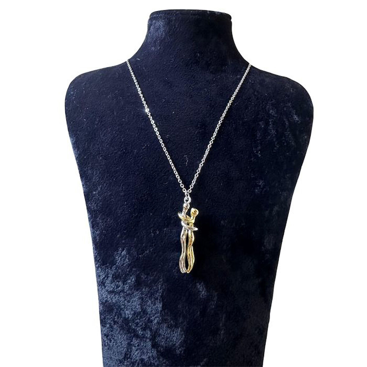 Uretti - Melik 9215 1030 Sarılan Çift Sevgili Kolyesi