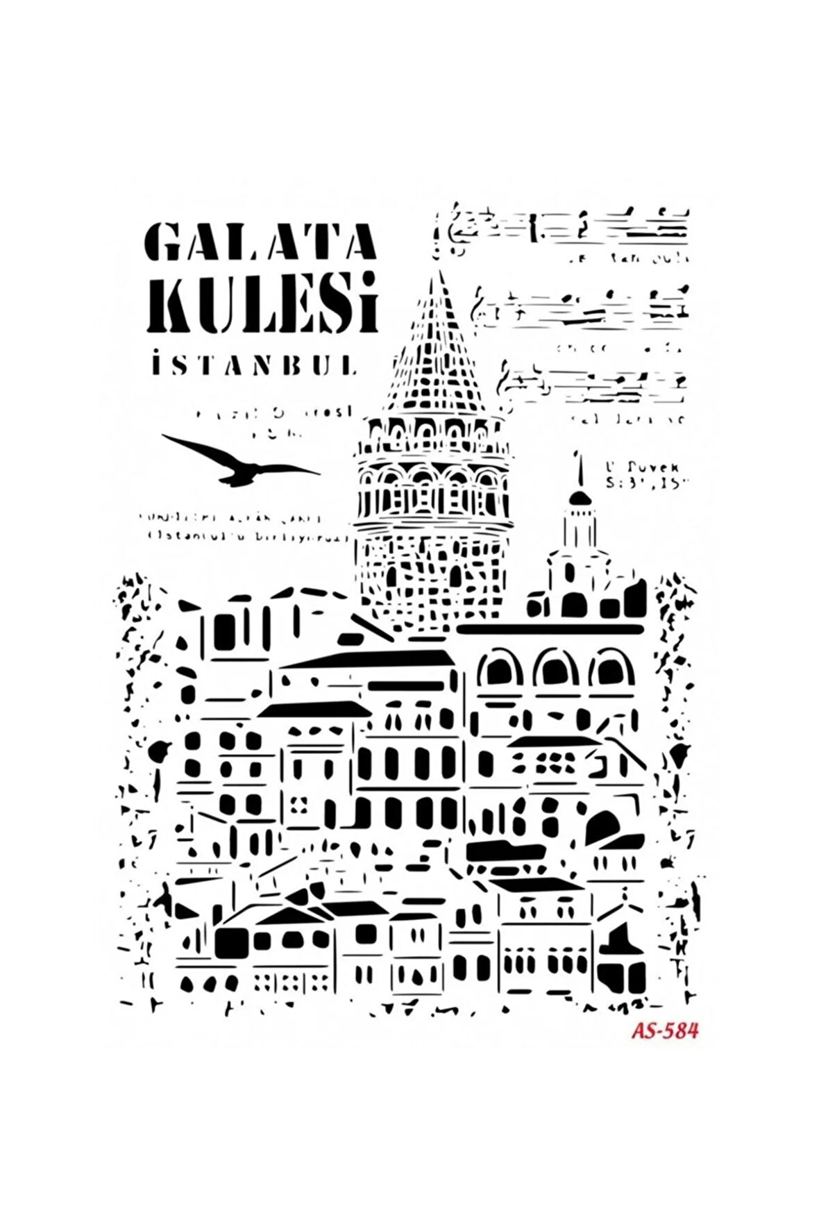 Galata Kulesi Cadence A4 Stencil AS584