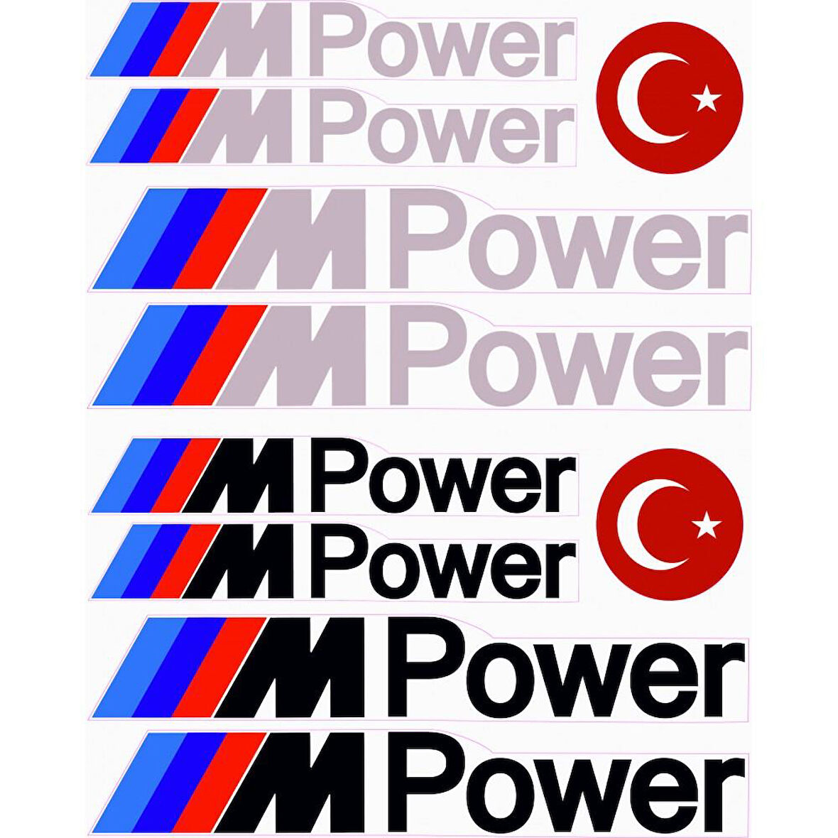 MPower A4 Sticker Seti 8 Parça