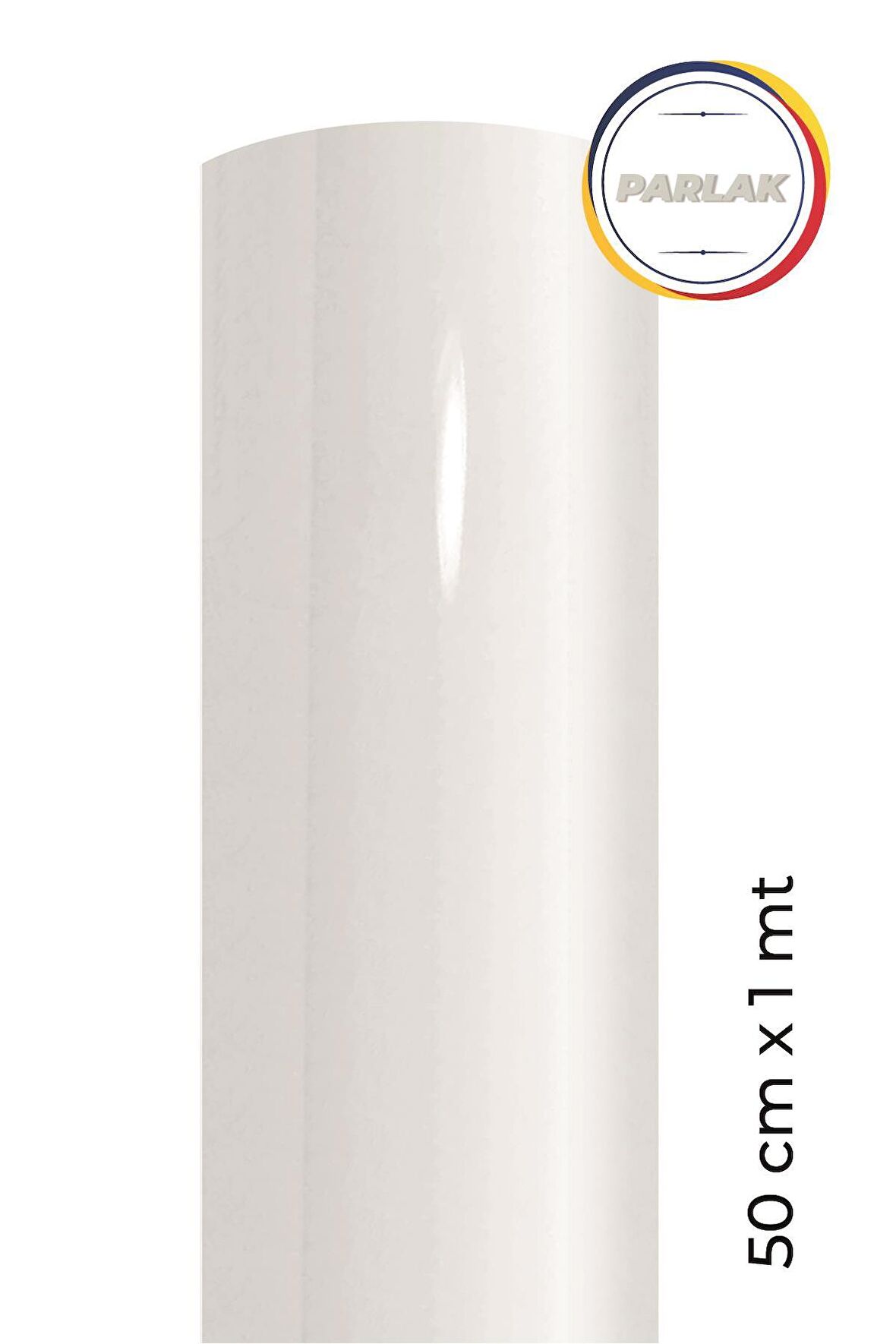Parlak Beyaz Yapışkanlı Kaplama Folyosu 50 CM  X 1 MT