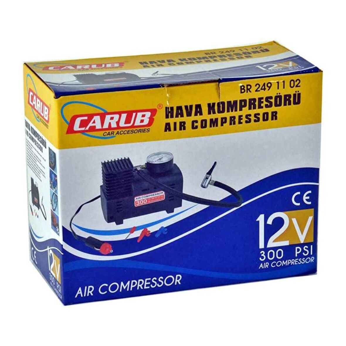 Carub 300 Psi Siyah Hava Kompresörü 12V