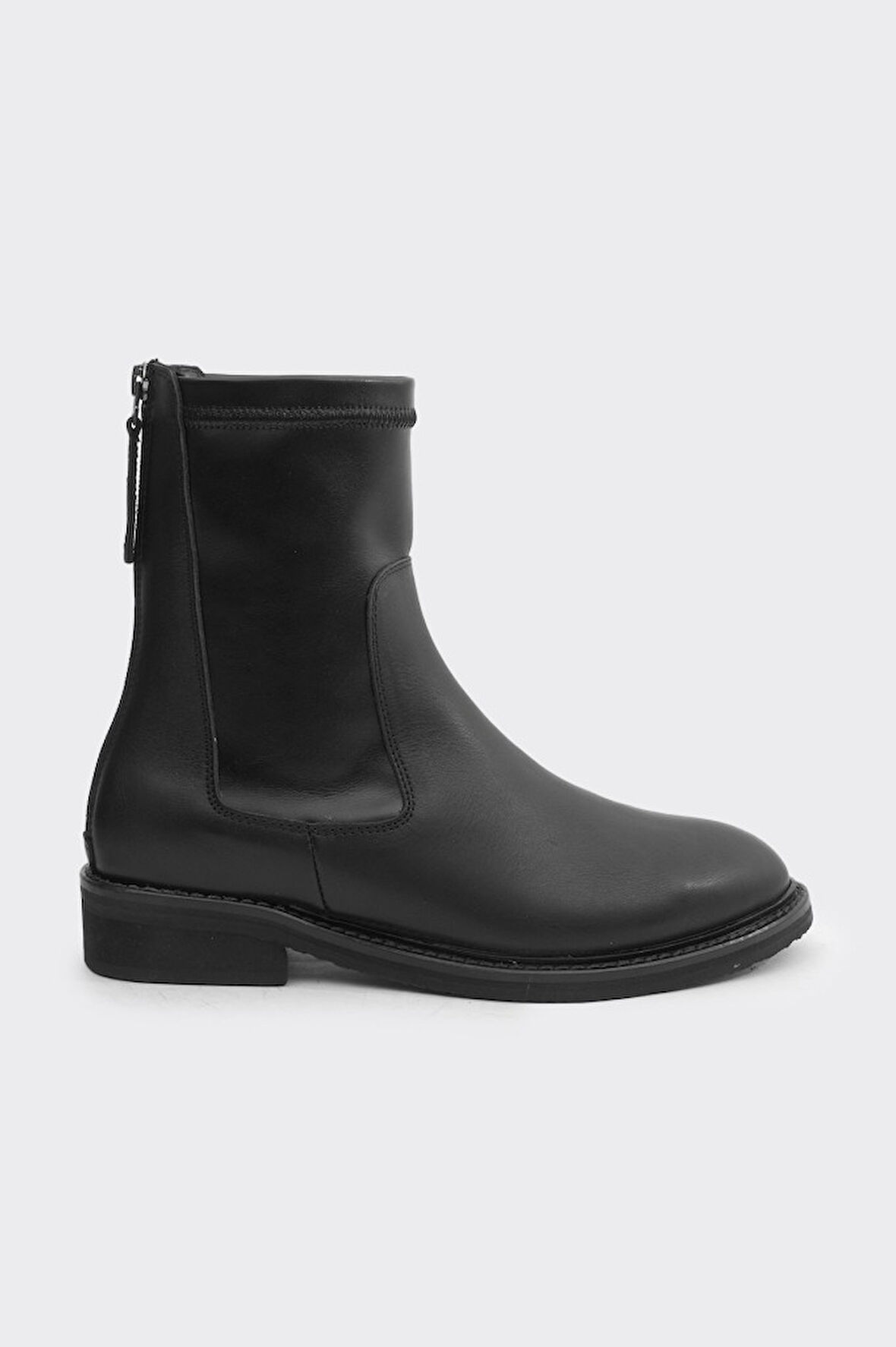 Hakiki Deri Arkadan Fermuarlı Kadın Bot 