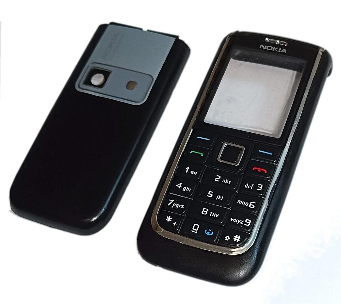 Nokia 6151 Kapak Nokia 6151 uyumlu Siyah ön Kapak Arka Kapak ve Tuş Takımı