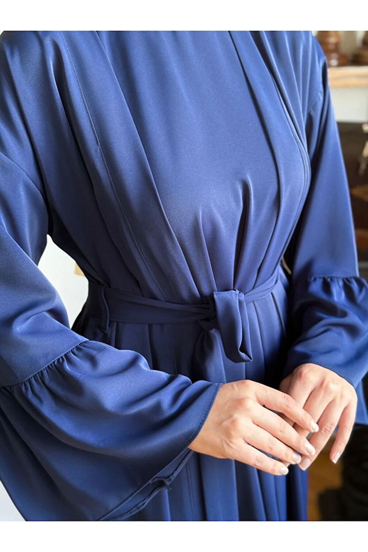 Fırfırlı Ikili Takım Abaya 5038 lacivert | FENDEL