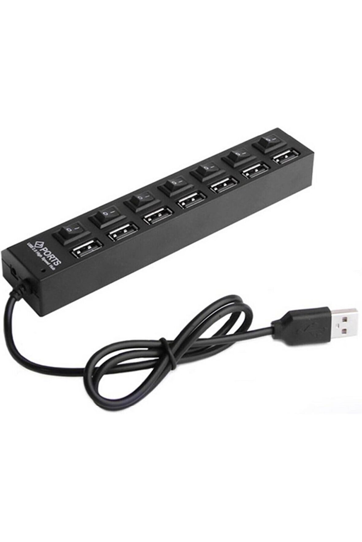 7 Port Usb Hub - On/Off Switch Işıklı - Usb Çoklayıcı - Chipli