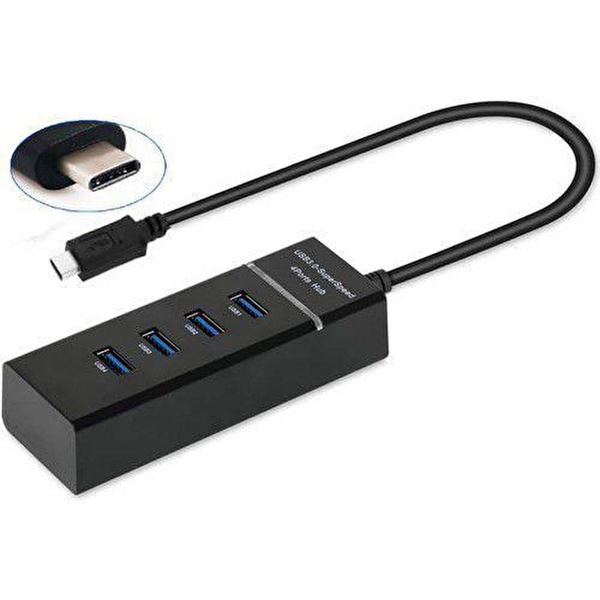 USB Type C To 4 Port USB 3.0 Çevirici Hub Çoklayıcı Type-C