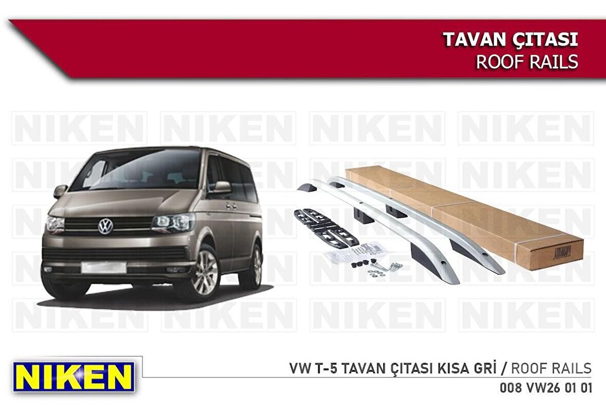 Vw Transporter T5 T6 T7 Tavan Çıtası Port Bagaj Taşıyıcı Gri Kısa