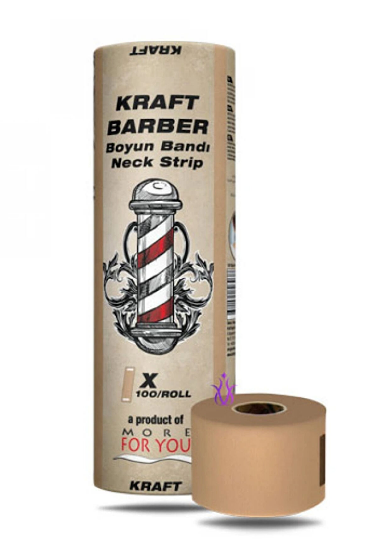 More For You Kraft Barber Boyun Bandı 5'li Paket (100 Adet)