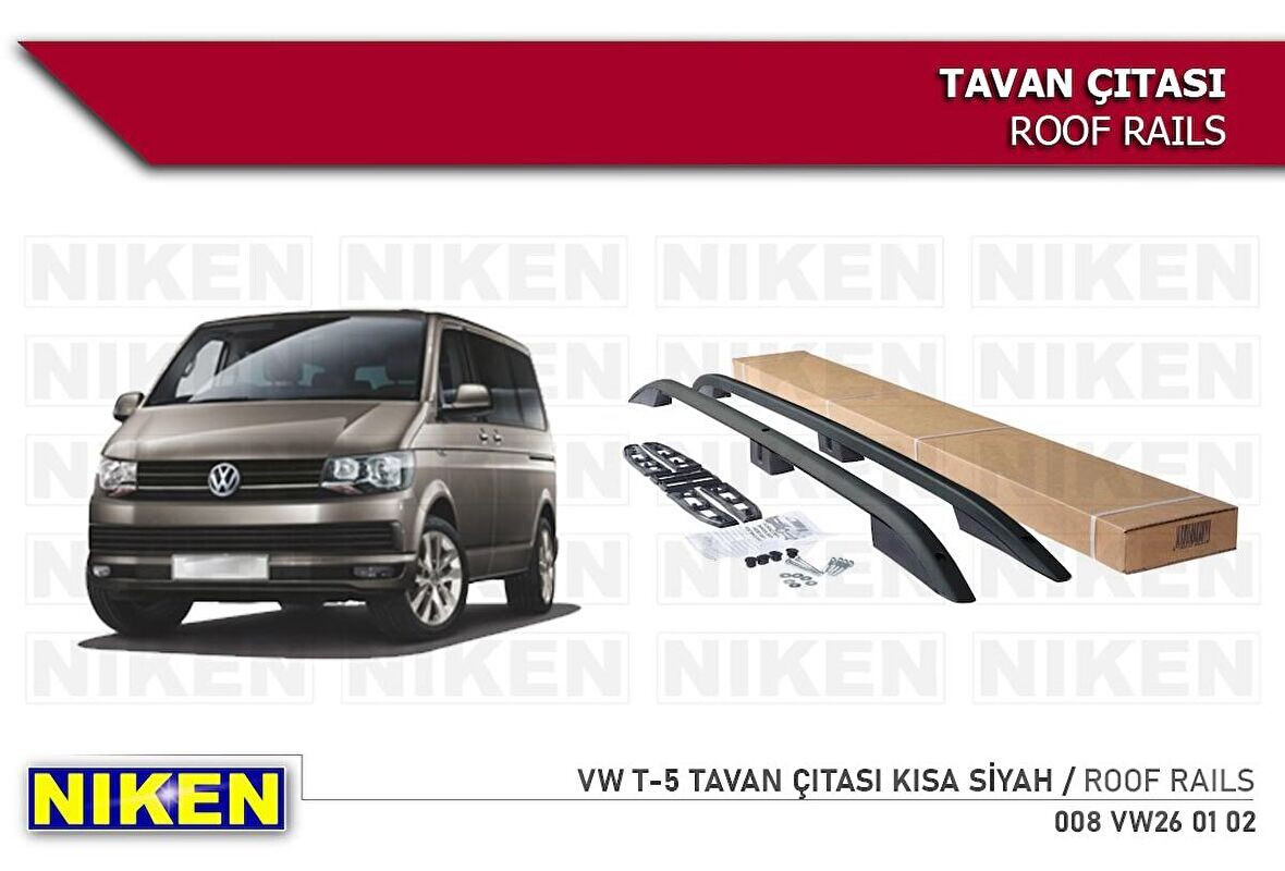 Vw Transporter T5 T6 T7 Tavan Çıtası Port Bagaj Taşıyıcı Siyah Uz