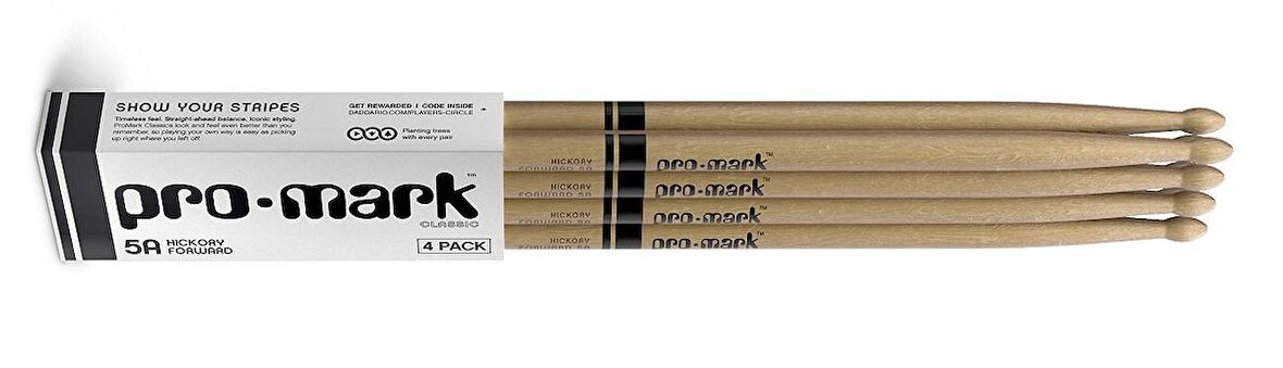 Promark TX5AW-4P Wood Tip Hickory 4'lü Baget