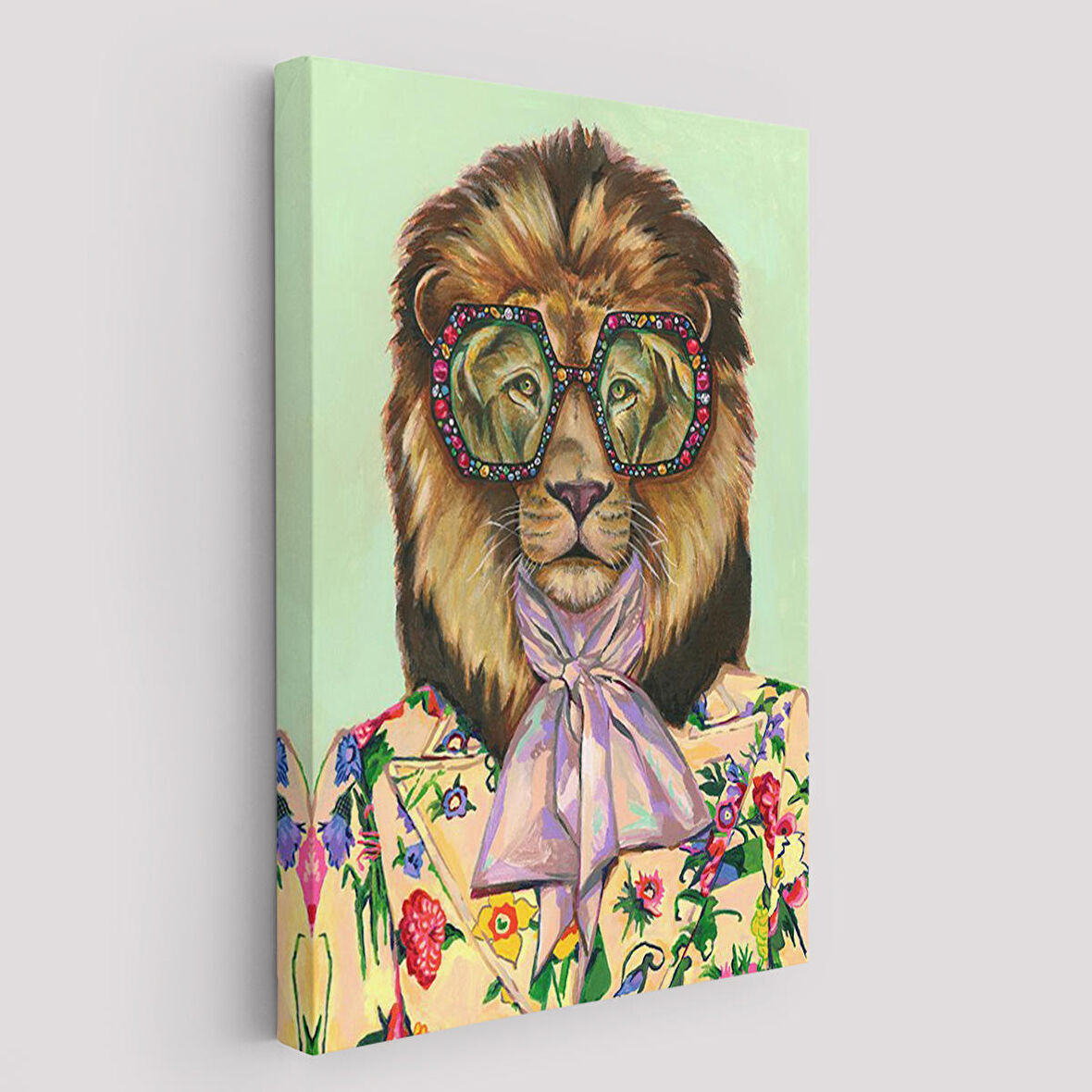 Tüketim Bağımlısı Sosyetik Kaplan Duvar Tablosu-6162