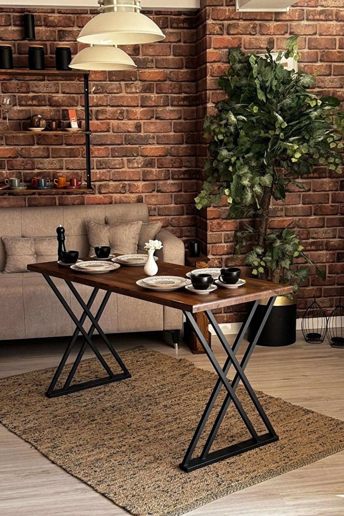 Metal Masa Yemek Masası Çalışma Masası Ayağı Siyah Renk 2 Adet Ayak 72 Cm Mobilya Ayağı