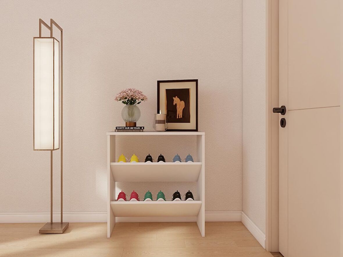 Göktepe Ayakkabı Dolabı Beyaz Renk 