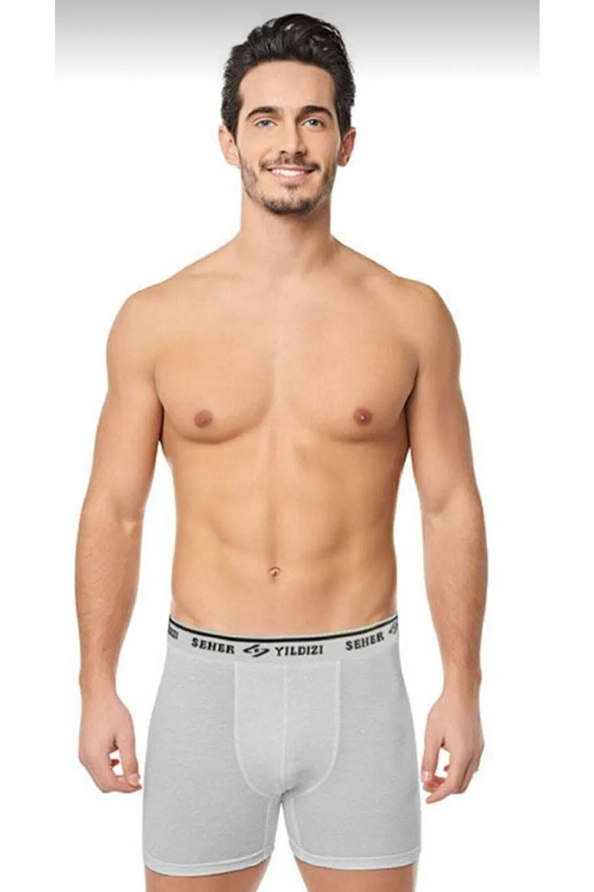 Rkek 6"lı Siyah Likralı Pamuklu Boxer Tekli Ambalaj 0060
