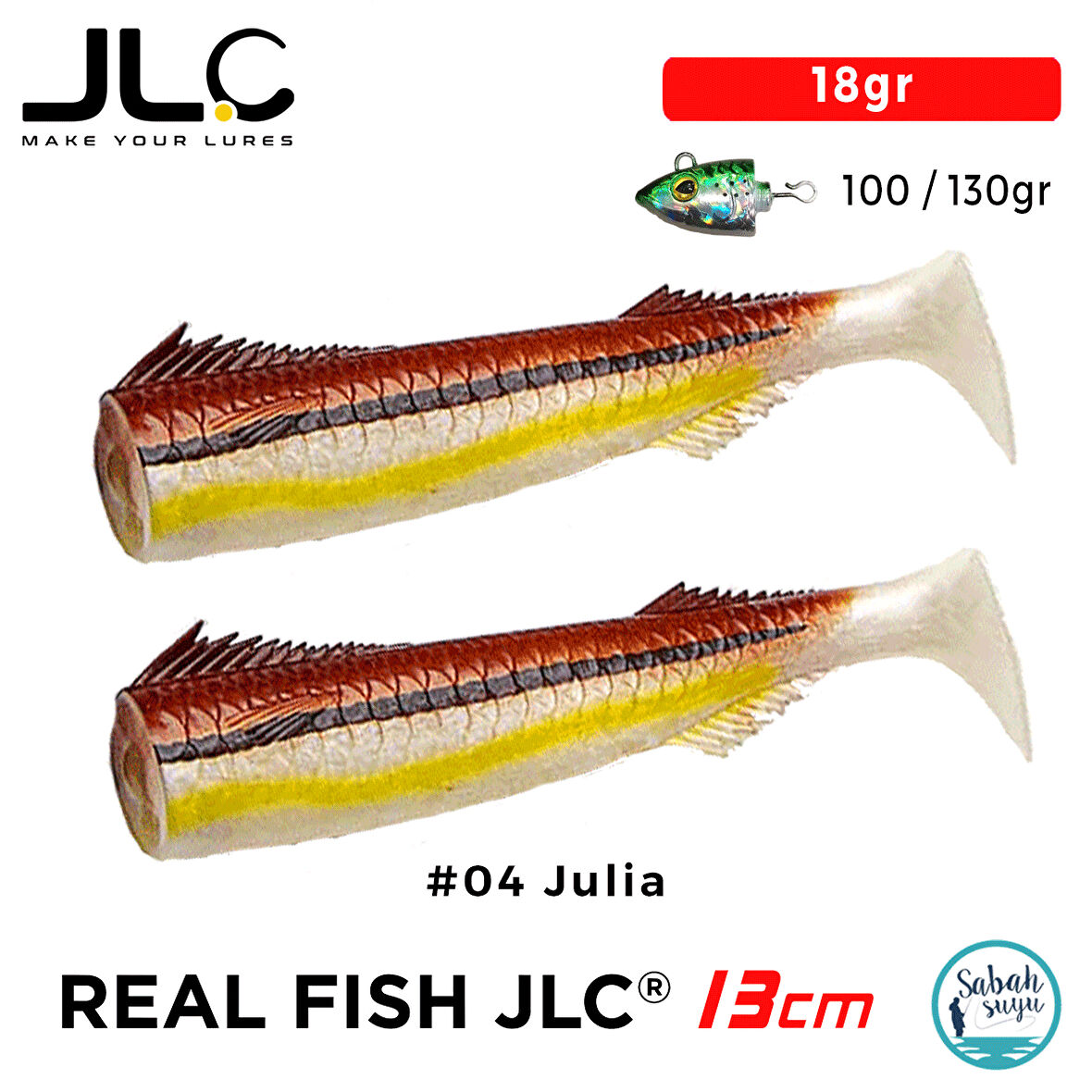 JLC Real Fish 13cm 18gr #04 Julia Silikon Kuyruk (2 Adet)