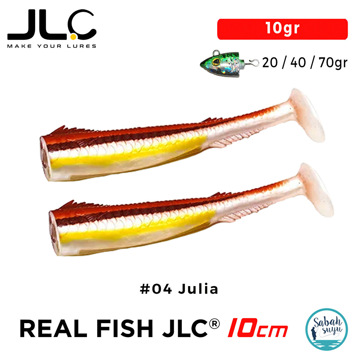 JLC Real Fish 10cm 10gr #04 Julia Silikon Kuyruk (2 Adet)