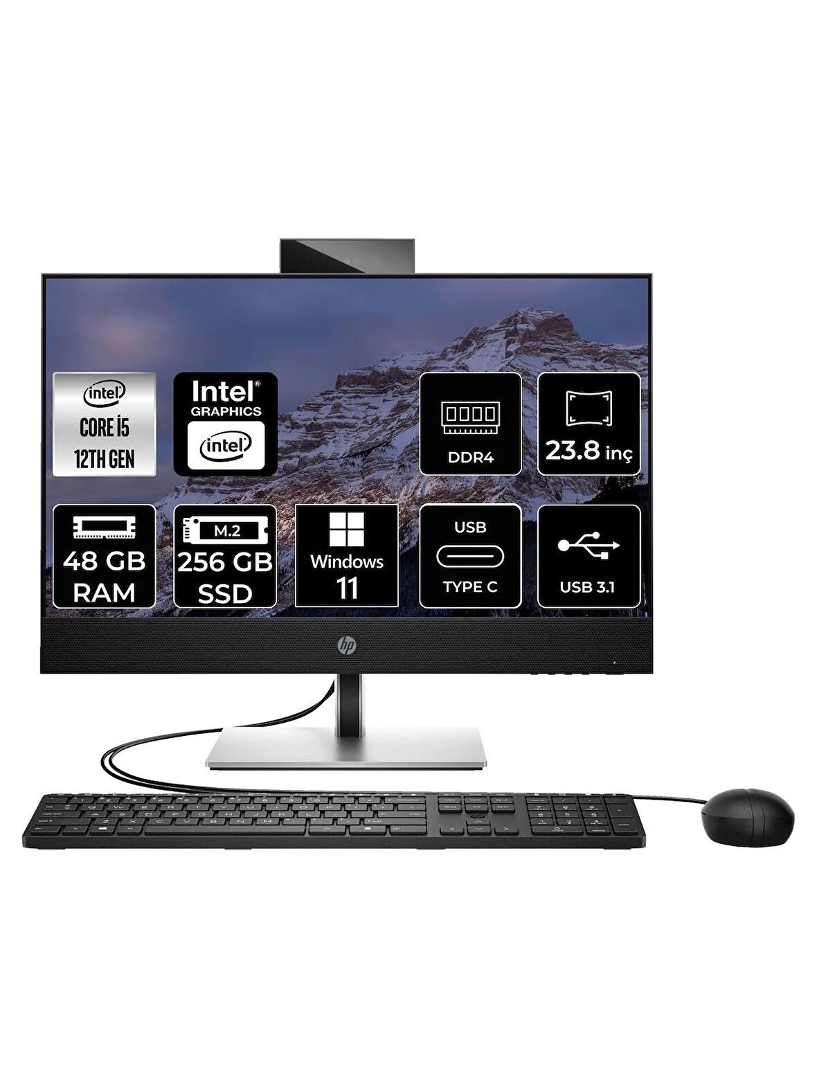 HP PROONE 440 G9 i5 12400T 48GB RAM 256GB SSD 23.8" FHD W11HOME ALL IN ONE PC 6D379EA 