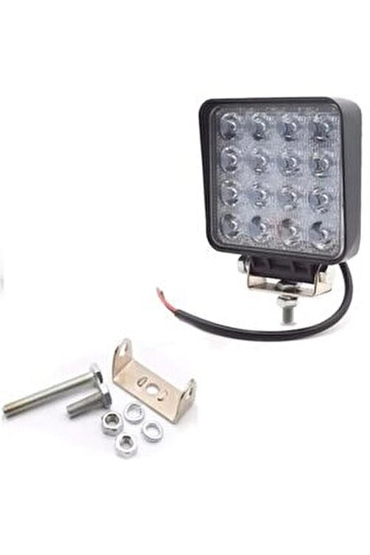 Off Road Beyaz Işık Sis Farı Lambası 16 Led Kare 12-24v 48 Watt 1 Adet