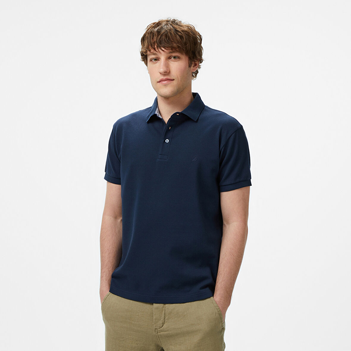 Nautica Erkek Lacivert Classic Fit Polo Yaka T-Shirt