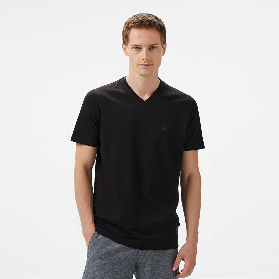 Nautica Erkek Siyah Regular Fit T-Shirt