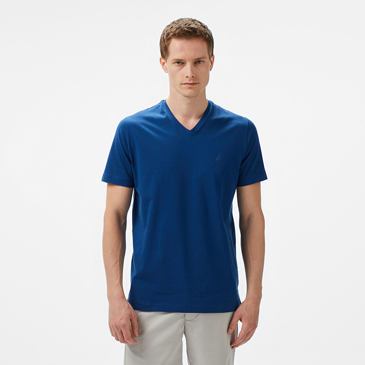 Nautica Erkek Mavi Regular Fit T-shirt
