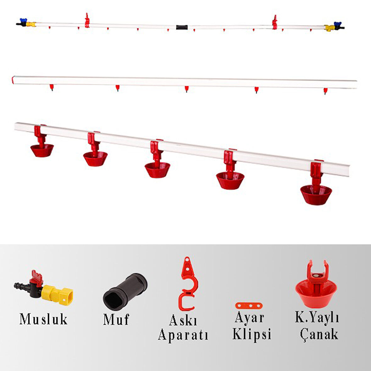 TavPet Nipel Suluk Sistemi 50 Metre Hat Yaylı Çanaklı