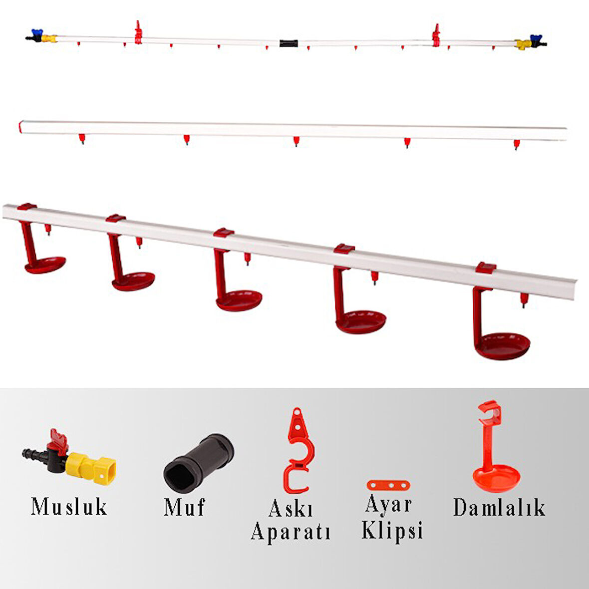 TavPet Nipel Suluk Sistemi Tek Hat  50  Metre Damlalıklı