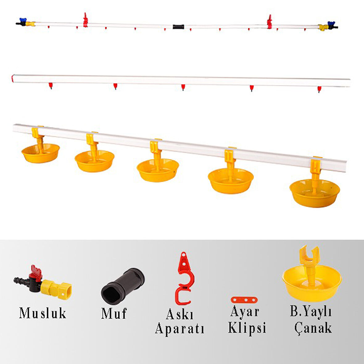 TavPet Nipel Suluk Sistemi 40 Metre Hat Büyük Yaylı Çanaklı