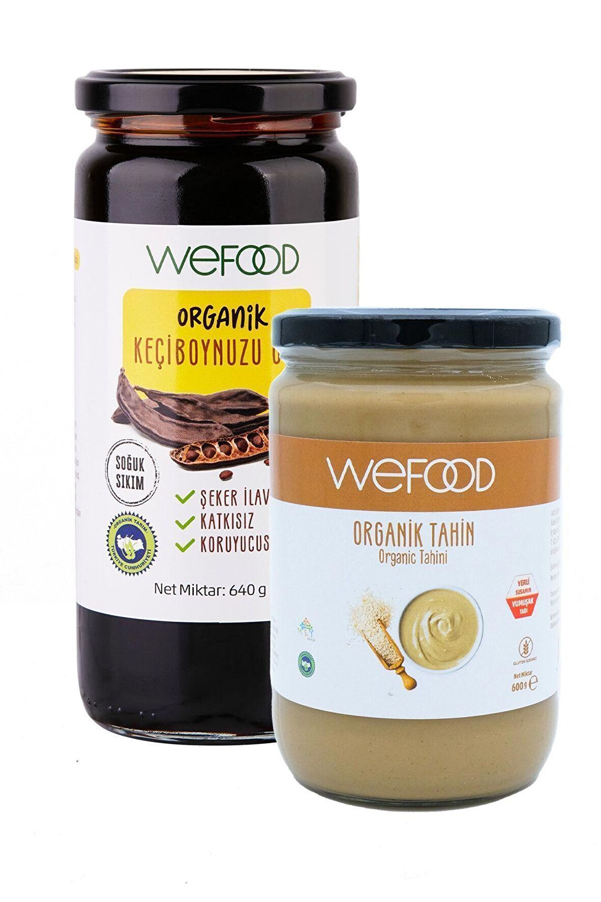 Wefood Organik Tahin 600 gr + Wefood Organik Keçiboynuzu Özü 640 gr