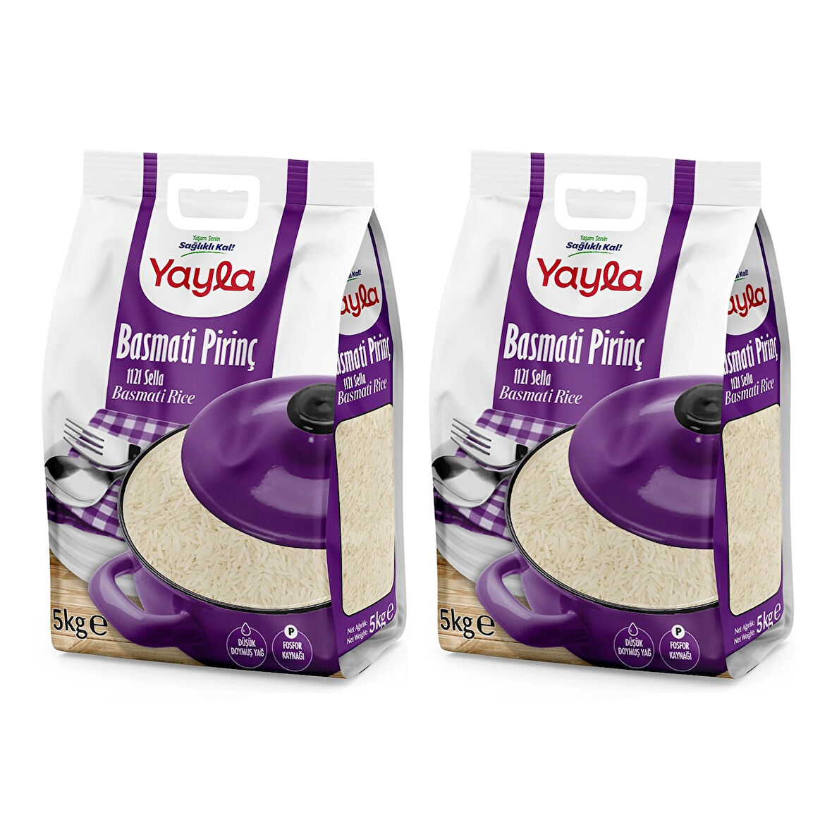 Yayla Bakliyat Basmati Pirinç 1121 Sella 5 kg x 2 Adet