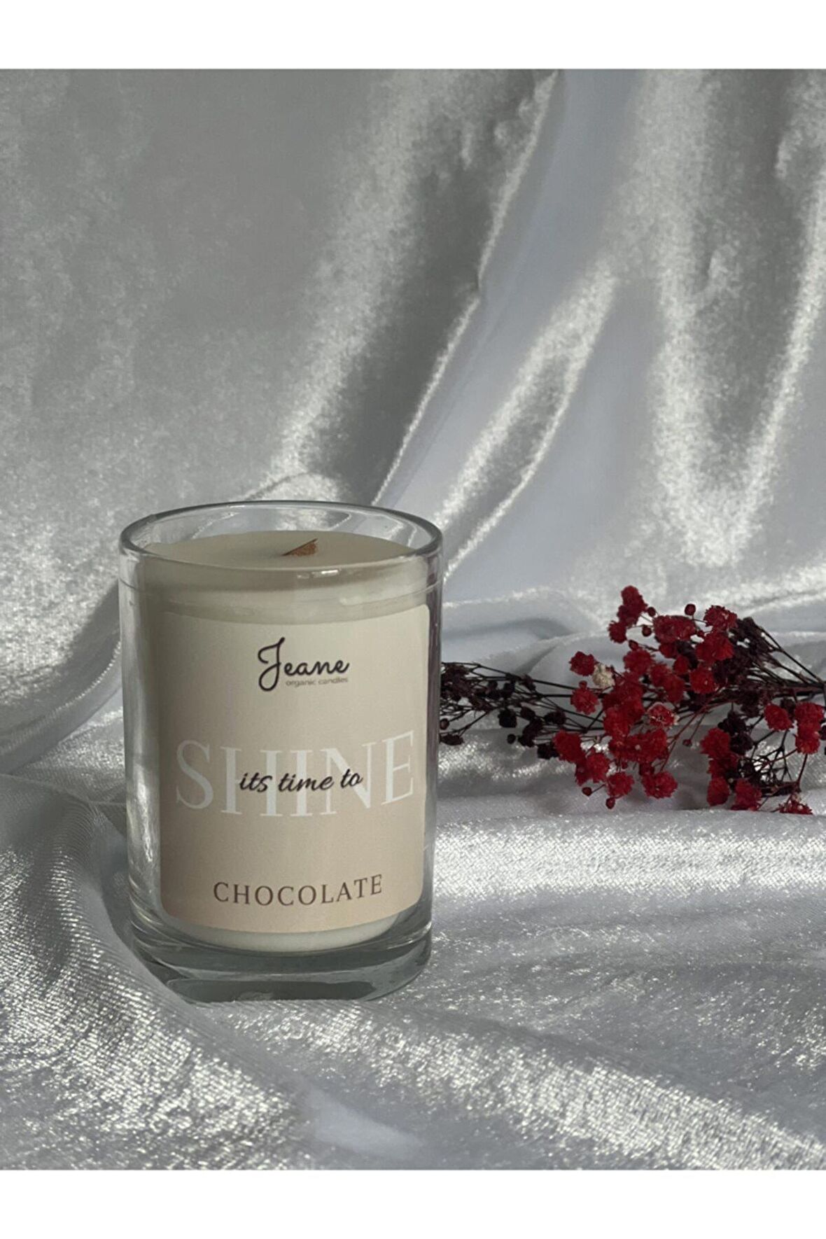 Jeane Candles Kokulu Mum Glass Bardak Çikolata Kokulu