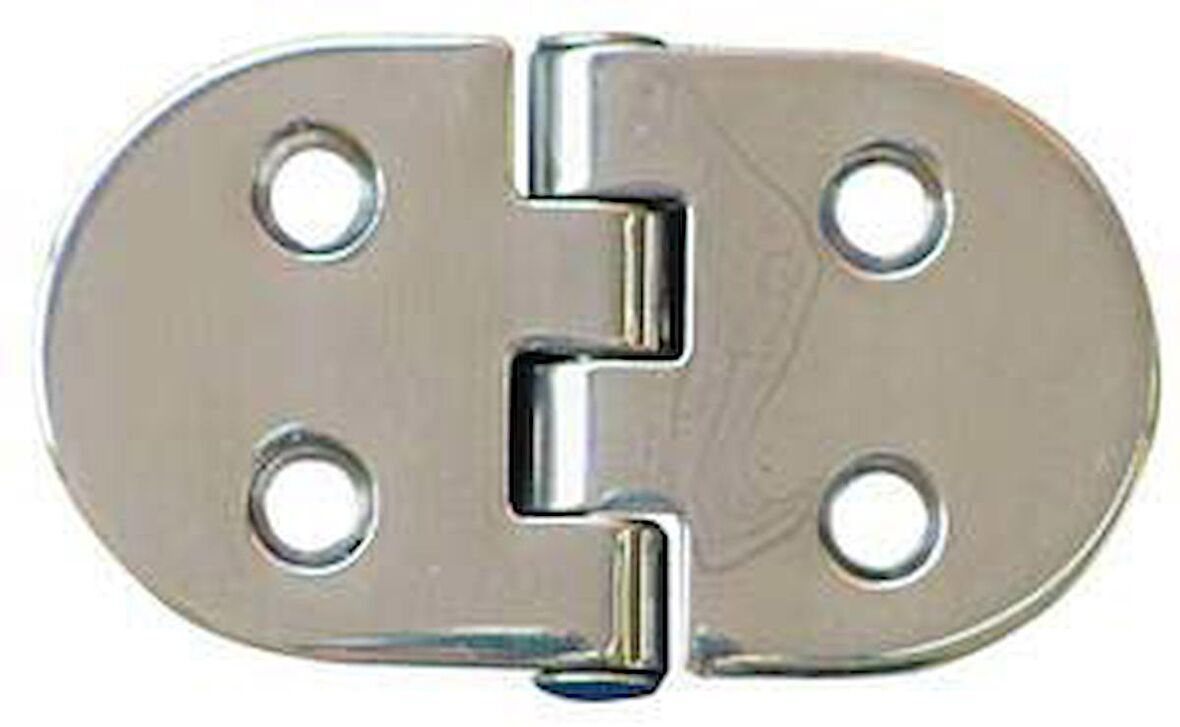 Menteşe, paslanmaz çelik. 74x39 mm. Ters
