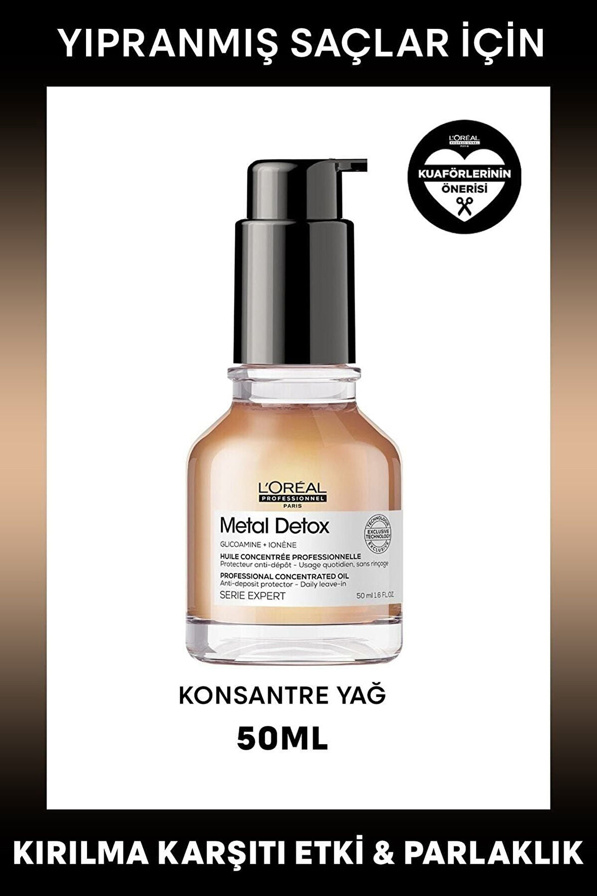 Loreal Serie Expert Metal Detox Oil Konsantre Onarıcı Bakım Yağ 50 ml