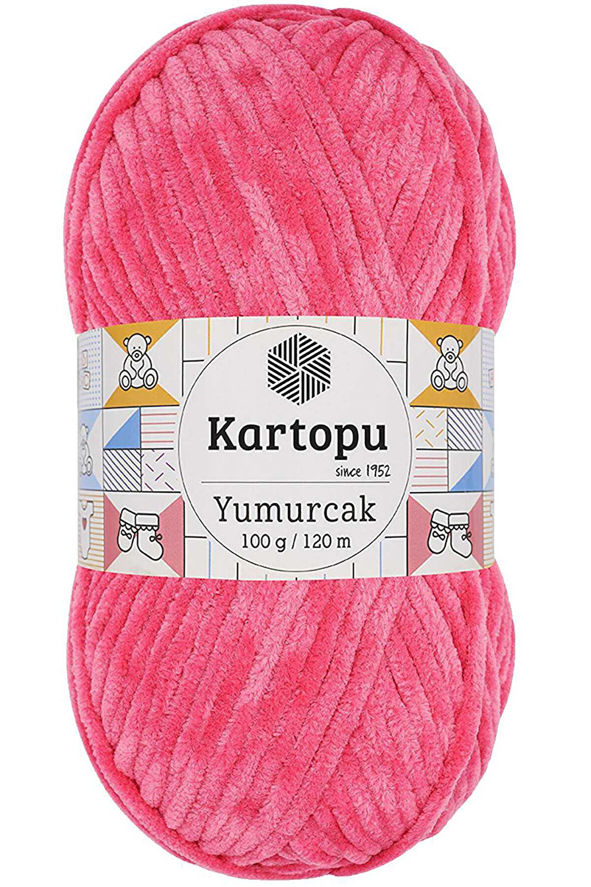 1 Adet Yumurcak Kadife El Örgü İpi Pembe K798