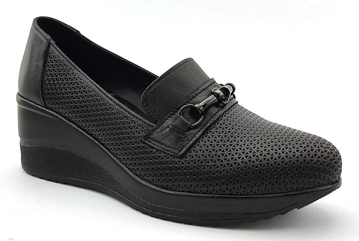 Venüs 2111514 Günlük Hakiki Deri Kadın Ayakkabı-Siyah