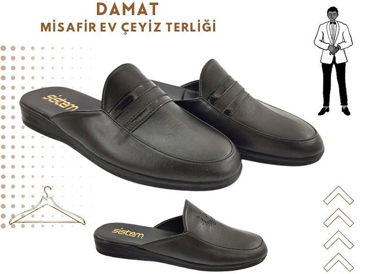 Sistem 115 Misafir Damat Ve Çeyiz Ev Terliği-Siyah