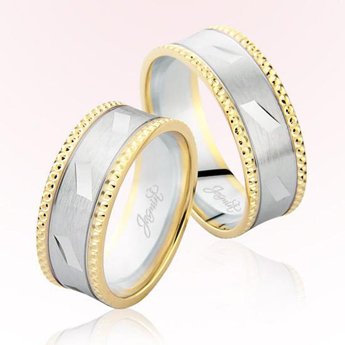 Sarı Beyaz Altın Alyans 6201