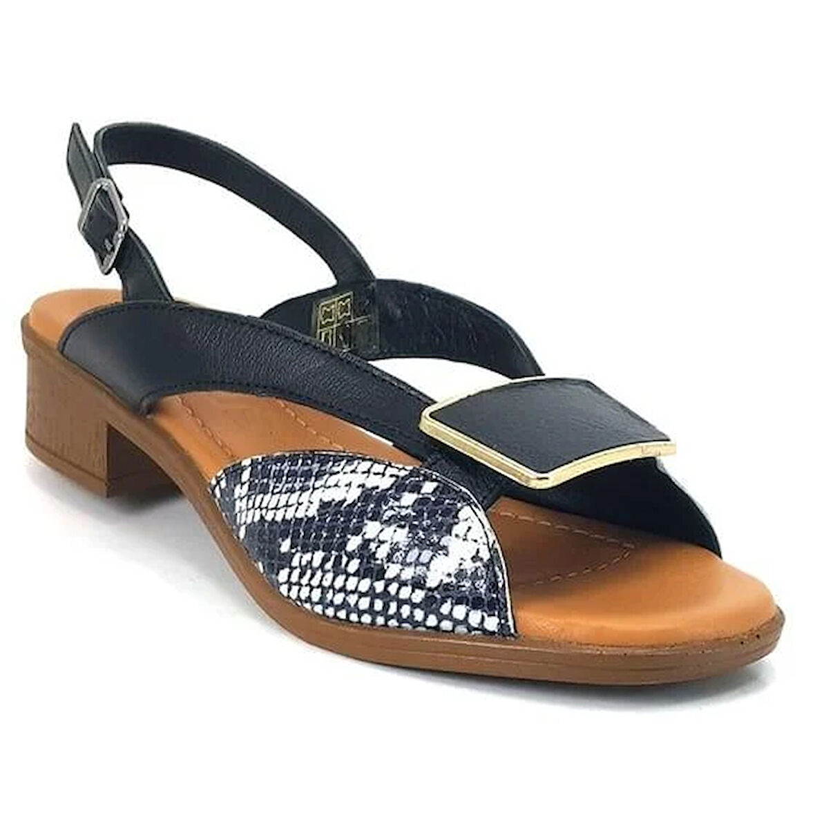 Venüs 24026020 Günlük Hakiki Deri Bayan Sandalet-Siyah