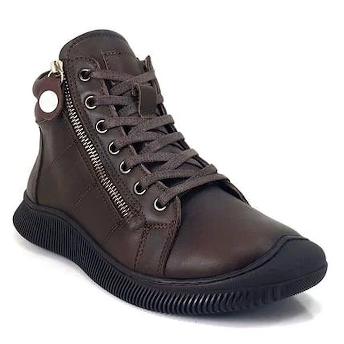 Mammamia 1910 Hakiki Deri Günlük Kadın Bot-Kahverengi