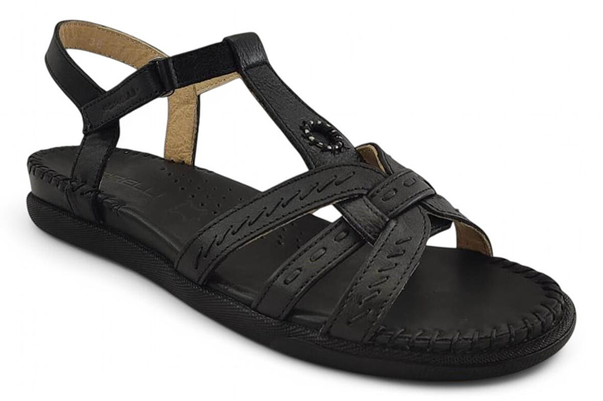 Forelli Lupın Günlük Anatomik Kadın Sandalet-Siyah