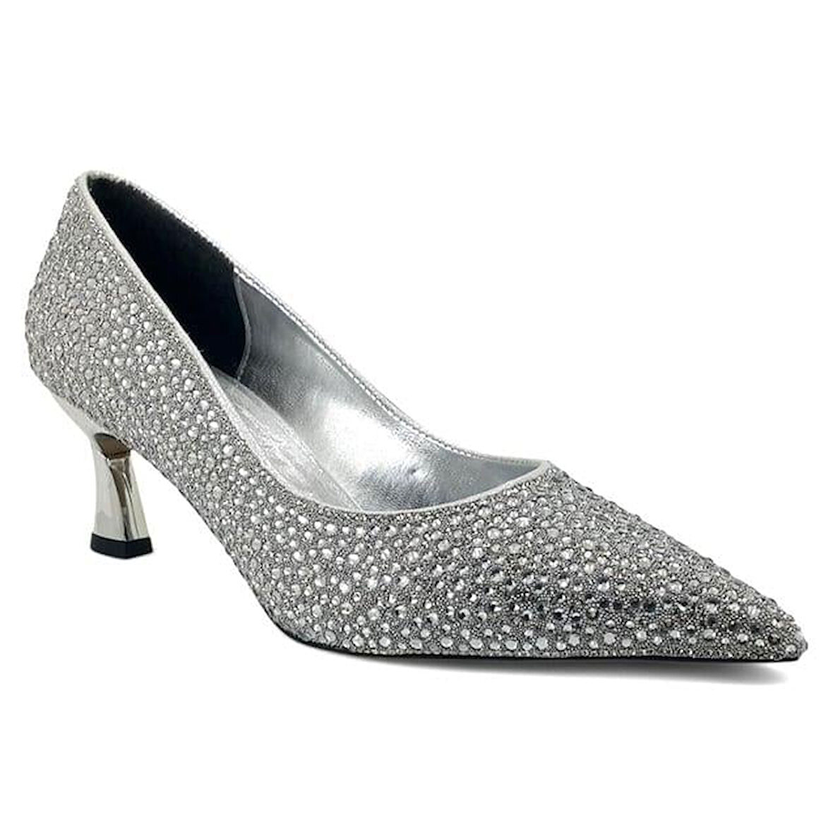 Beety 824 Günlük Kadın Abiye Ayakkabı-Gümüş