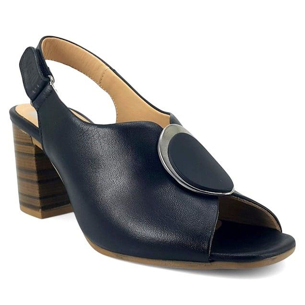 Venüs 2108518 Günlük Hakiki Deri Kadın Sandalet-Siyah