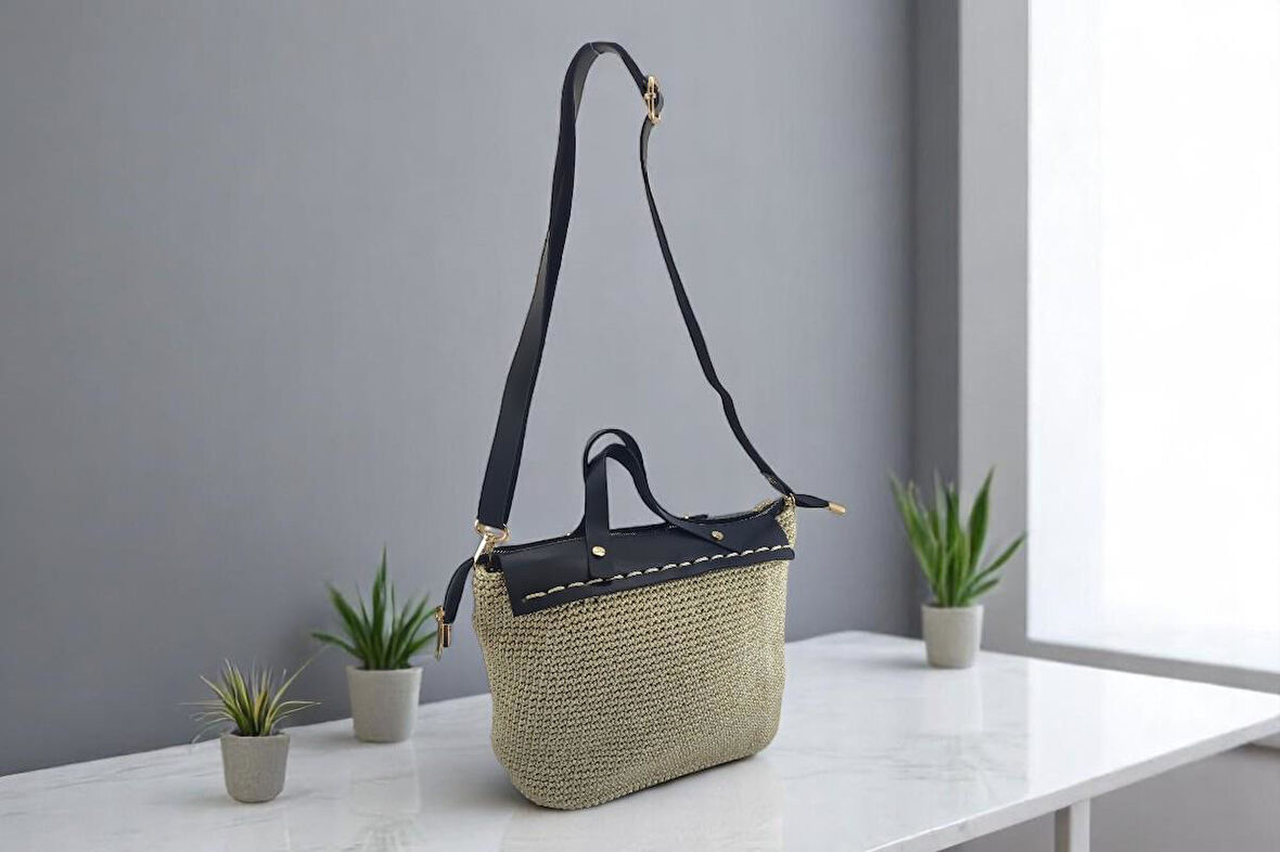 El Örgü Çapraz çanta -Siyah