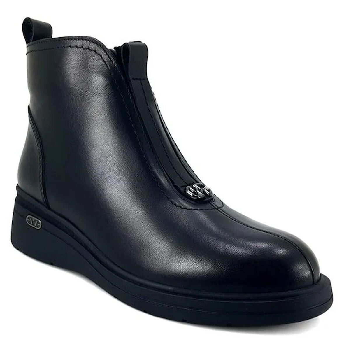 Beety 5068 Hakiki Deri Günlük Kadın Bot-Siyah